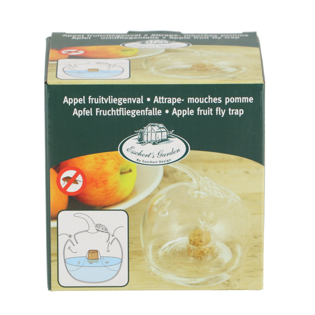 Esschert design essschert design fruitvliegenval appel 9.4x9.5 cm transparant