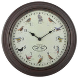 Horloge de conception Esschert avec des sons d'oiseau