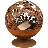 Esschert Design Esschert Design Fire Korf Laser Cut Flowers Rust -farget FF294