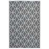 Esschert Design Esschert Design tappeto all'aperto 180x121 cm OC25 grigio e bianco