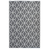 Rapis extérieur design Esschert 180x121 cm Gris et blanc OC25