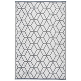 Esschert Design Esschert Design tappeto all'aperto 180x121 cm OC25 grigio e bianco