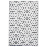 Rapis extérieur design Esschert 180x121 cm Gris et blanc OC25