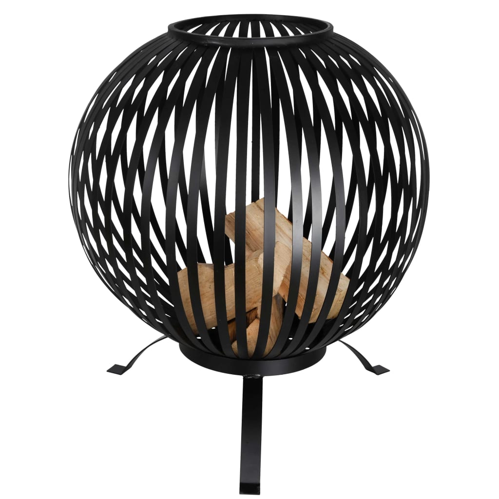 Esschert Design Fire Pit Ball - en acier carbone en acier noir FF400