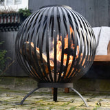 Esschert Design Fire Pit Ball - en acier carbone en acier noir FF400