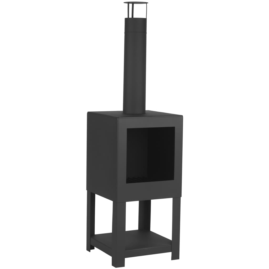 Fiche de jardin de conception Esschert avec rangement en bois noir FF410