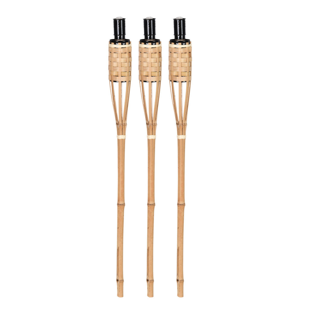 Torches design Esschert 62,6 cm 3 pièces bambou