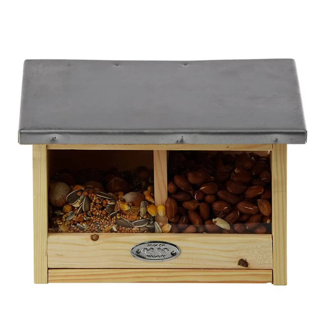 Esschert Design Squirrel alimentant la maison 2 compartiments