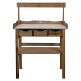 Table botto design Esschert avec tiroir et marron en grille