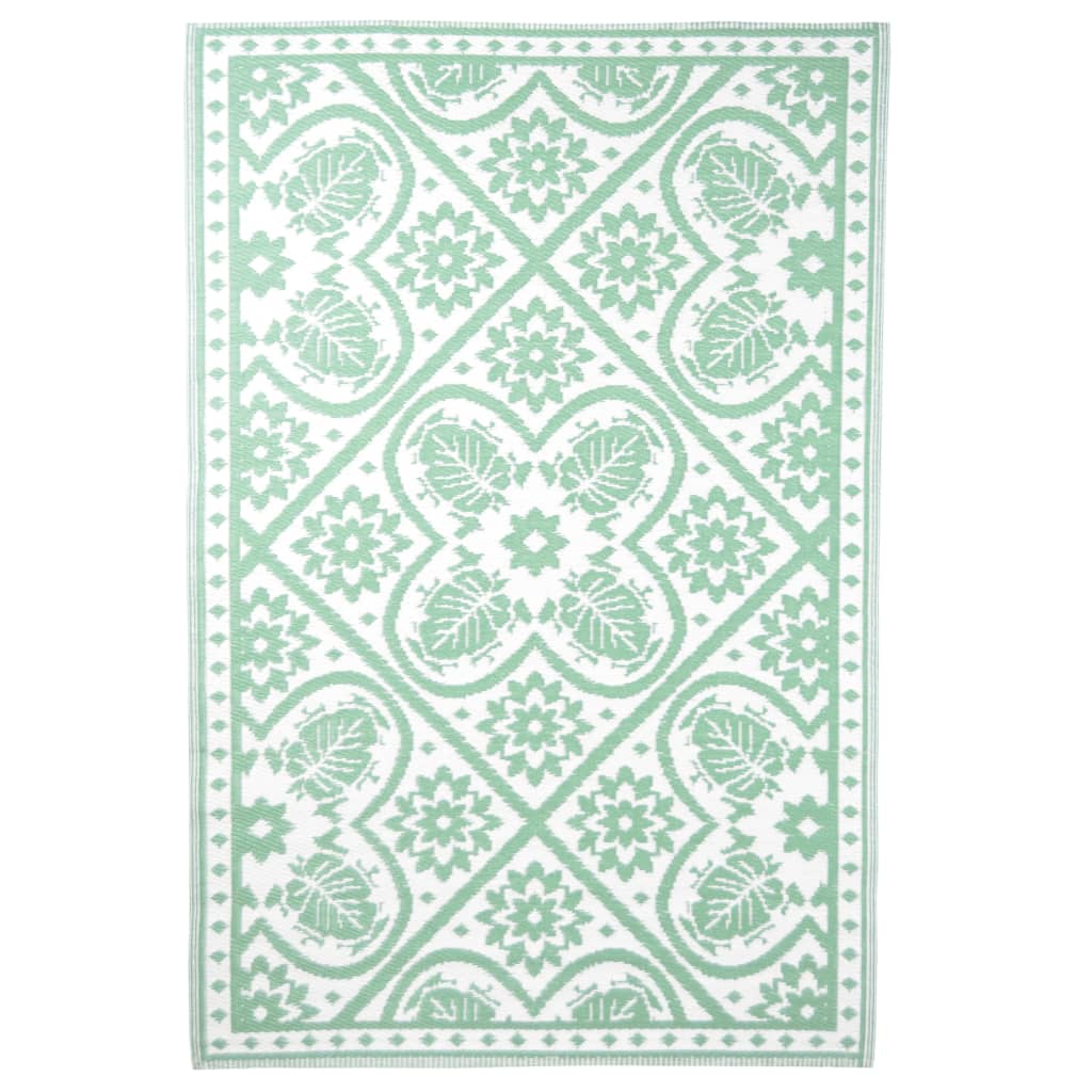 Esschert Design Esschert Design Outdoor Rug 182x122 cm zelená a bílá