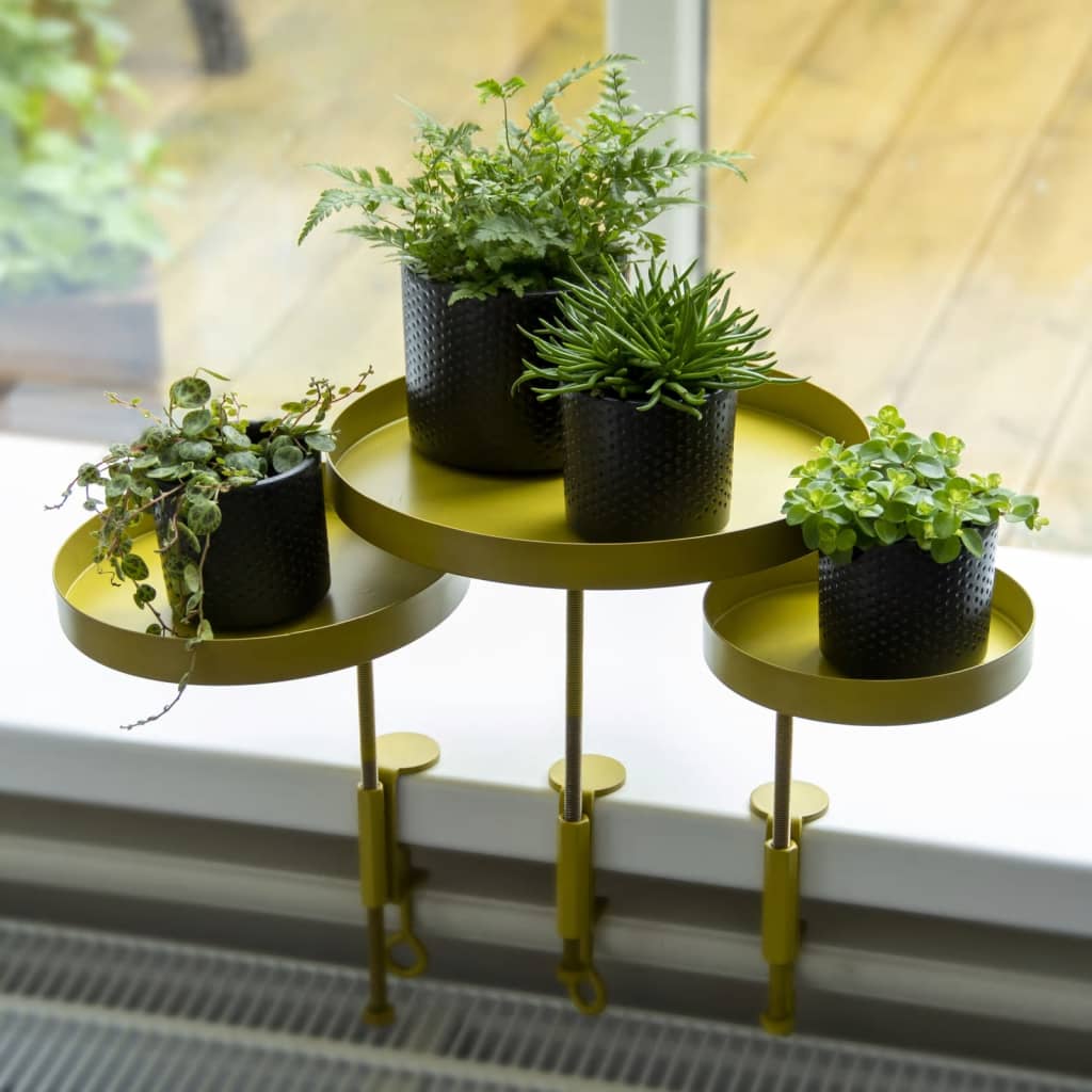 Esschert Design Esschert Design Plant Blad with clamping around M Gold colored