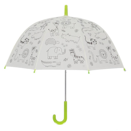 Esschert design coloriage parapluie animaux de la jungle + 9 marqueurs