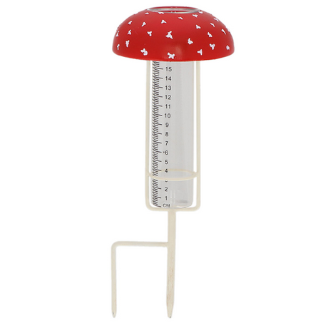 Esschert design pluviomètre agaric mouche 13,0x13,0x34,3 cm