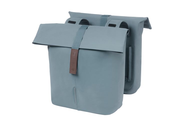 Basil Tas City Double Vegan Leather | Graphite bleu