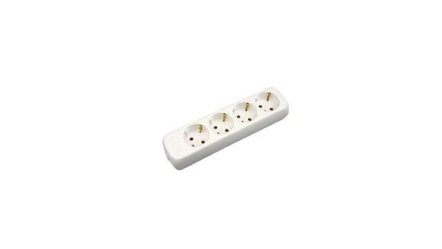 Vb 41132 prise de table 4 voies + ra sans cordon blanc