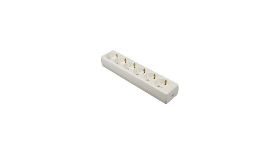 ZB 61324 Table Socket 6-Zäit + RA Ouni Kord Wäiss