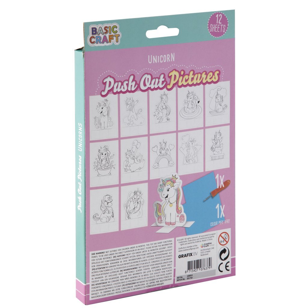Bloc à broches Grafix animaux, 12 pcs.