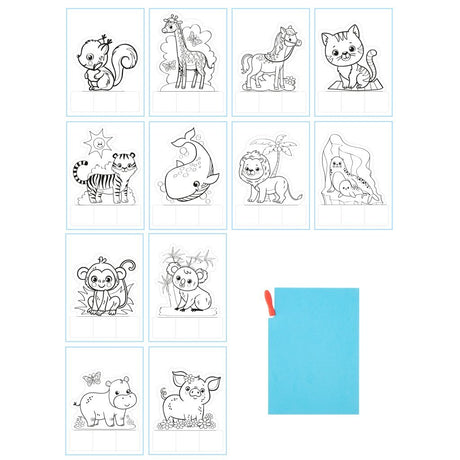 Bongers jouet bloc de broches animaux, 12 pcs.