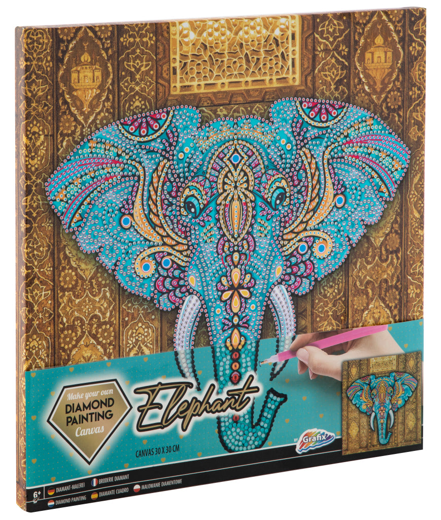 Peinture diamant Grafix sur toile éléphant