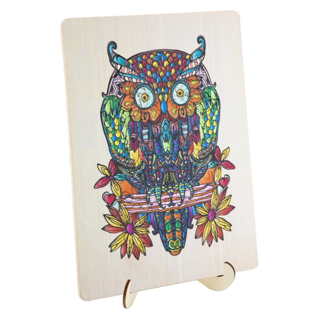 Gruppo artigianale creativo Moxy Wooden Puzzle Owl 133 pezzi