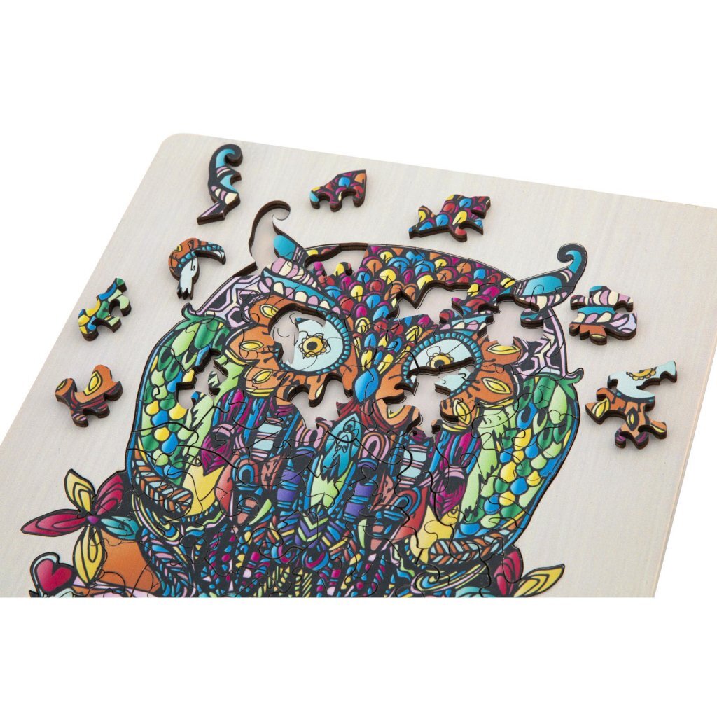 Gruppo artigianale creativo Moxy Wooden Puzzle Owl 133 pezzi