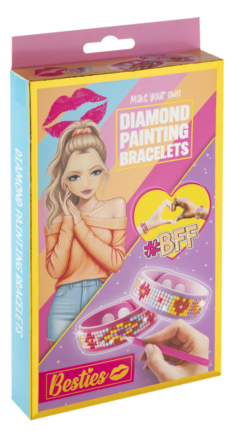 Bracelets de peinture diamant besties du groupe d'artisanat créatif, 2 pcs.