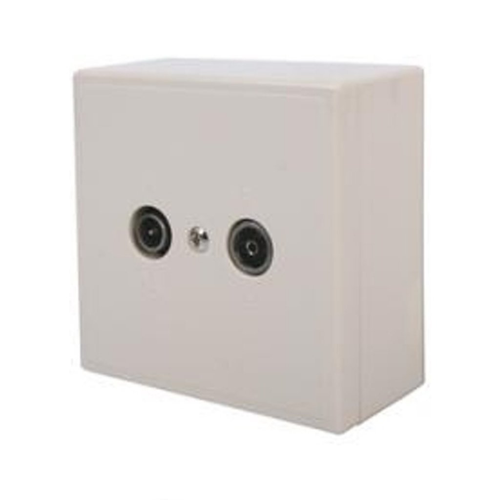 Prise d'antenne Skytronic 122223 blanche