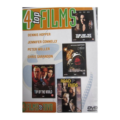 DVD de base 4 meilleurs films Le Haert de la justice Straight Shooter Top of the World Road Ends