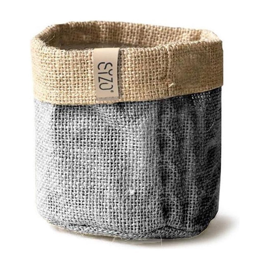 Sizo Sizo Waasserdicht Planz Täsch vu Jute 13 cm Grey