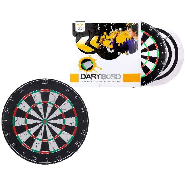 Eengelhart Longfield Duebel Double Dartboard abegraff 6 Pfeile