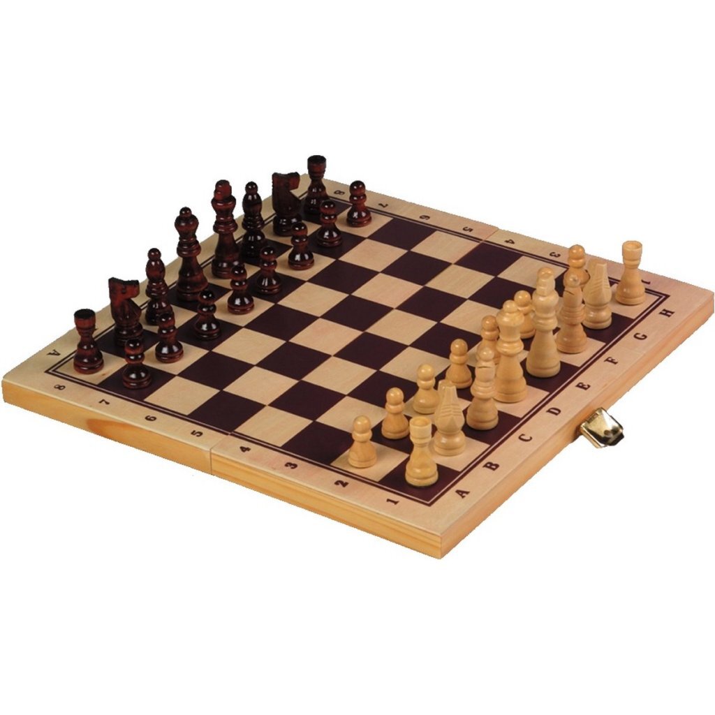 Cassette de backgammon d'échecs Longfield bois 30x16x4 cm | 2 pièces