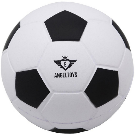 Ballon de football Engelhart en mousse souple Ø12,5 cm noir et blanc