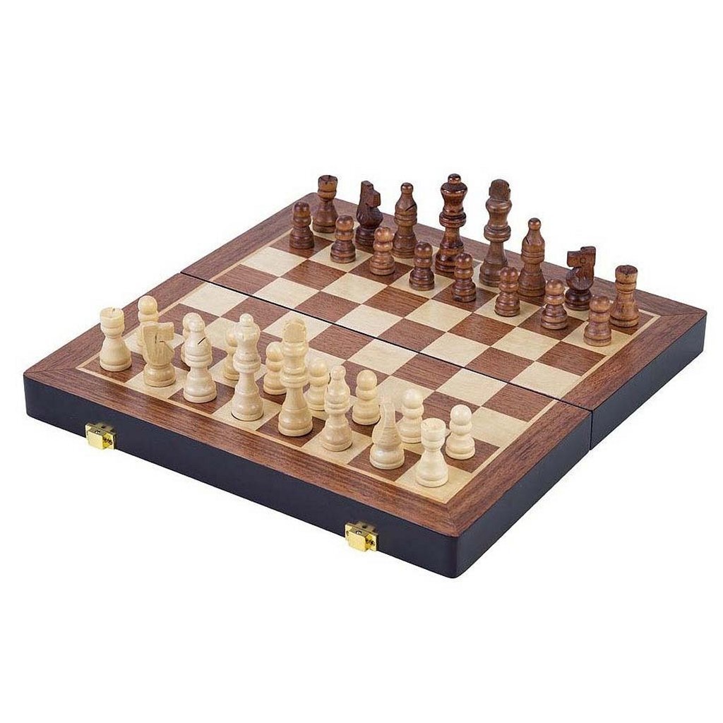 Chess game wood folding ash wood