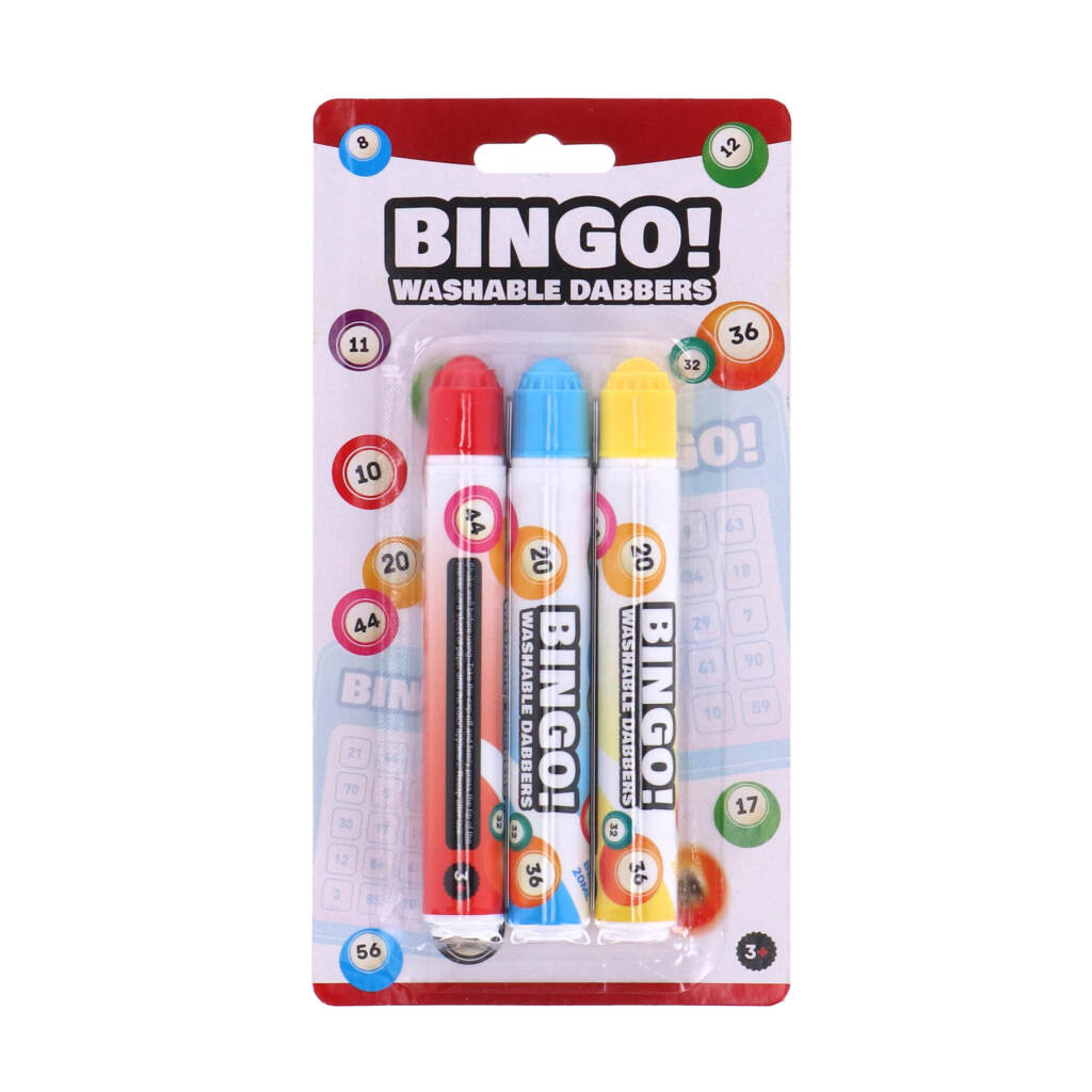 Longfield engelhart marqueurs de bingo 3 pièces rouge jaune bleu