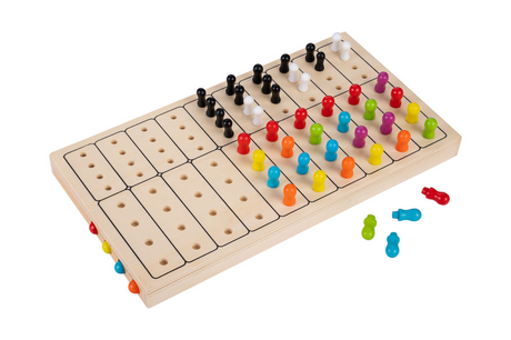 Jeu de logique en bois Longfield – devinettes de code – 2 joueurs – jeu de réflexion stratégique – variante cerveau en bois – cœur d'ange
