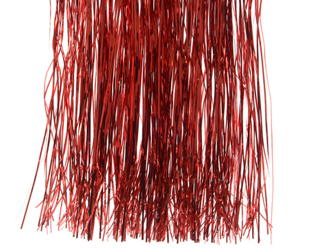 Decoris lametta brillant 40cm rouge de Noël