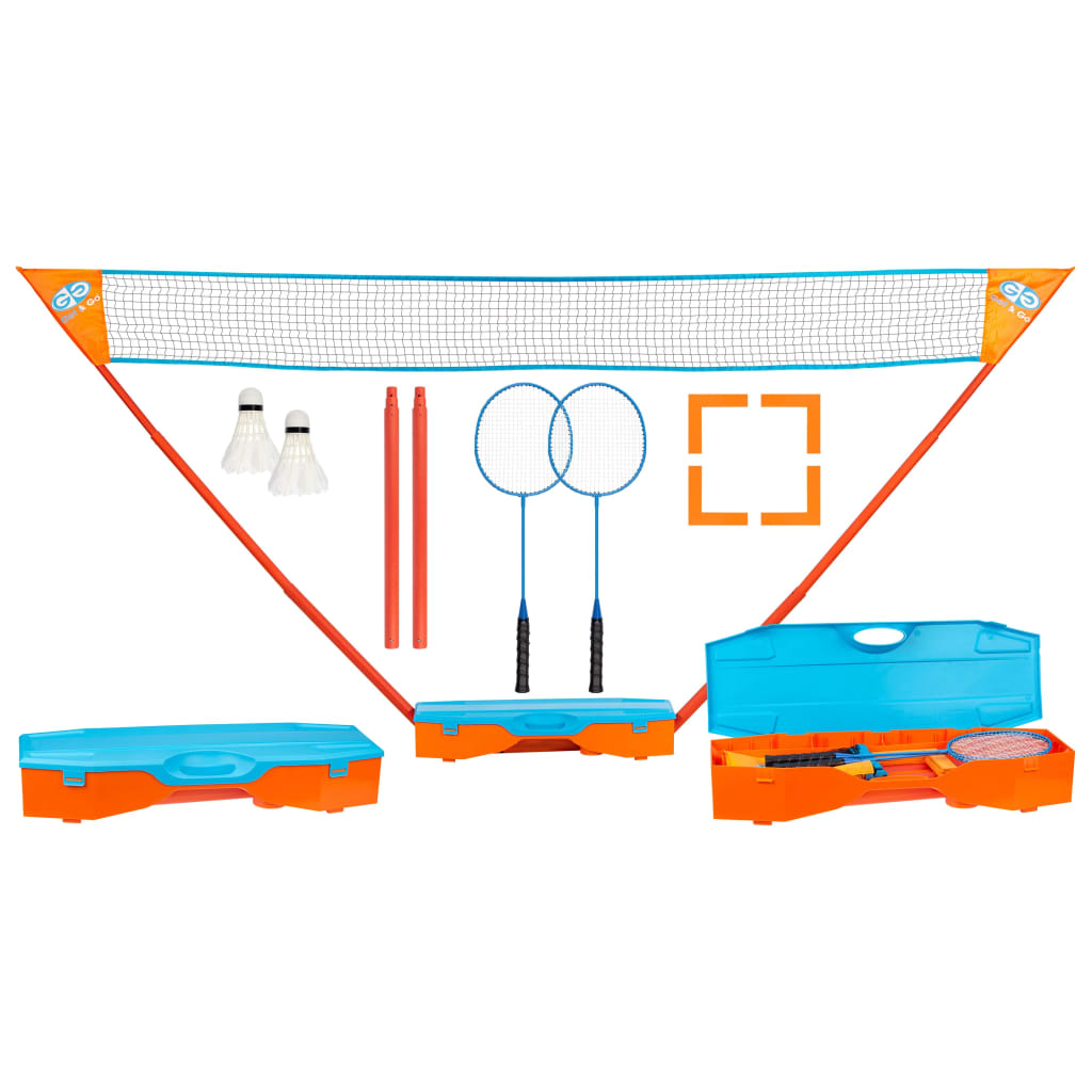 Get go go go Instant Badminton Play Set Blue and Orange