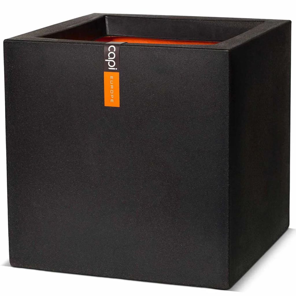 Capi Planter Urban lisse carré 40x40x40 cm noir KBL903
