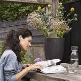 Capi Flowerpot Urban lisse élégant bas 36x47 cm Black KBL782