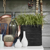 Capi Planter Nature Row Square 40x40 cm Black Kblro903