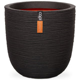 Capi Capi Flowerpot Nature Rib 43x41 cm Black KBLR933