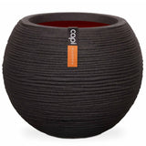 Capi Capi Flowerpot Nature Rib sfärisk 40x32 cm svart kblr270