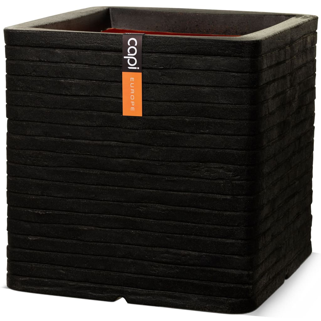 Capi capi planter natur række firkant 30x30 cm sort kblro902