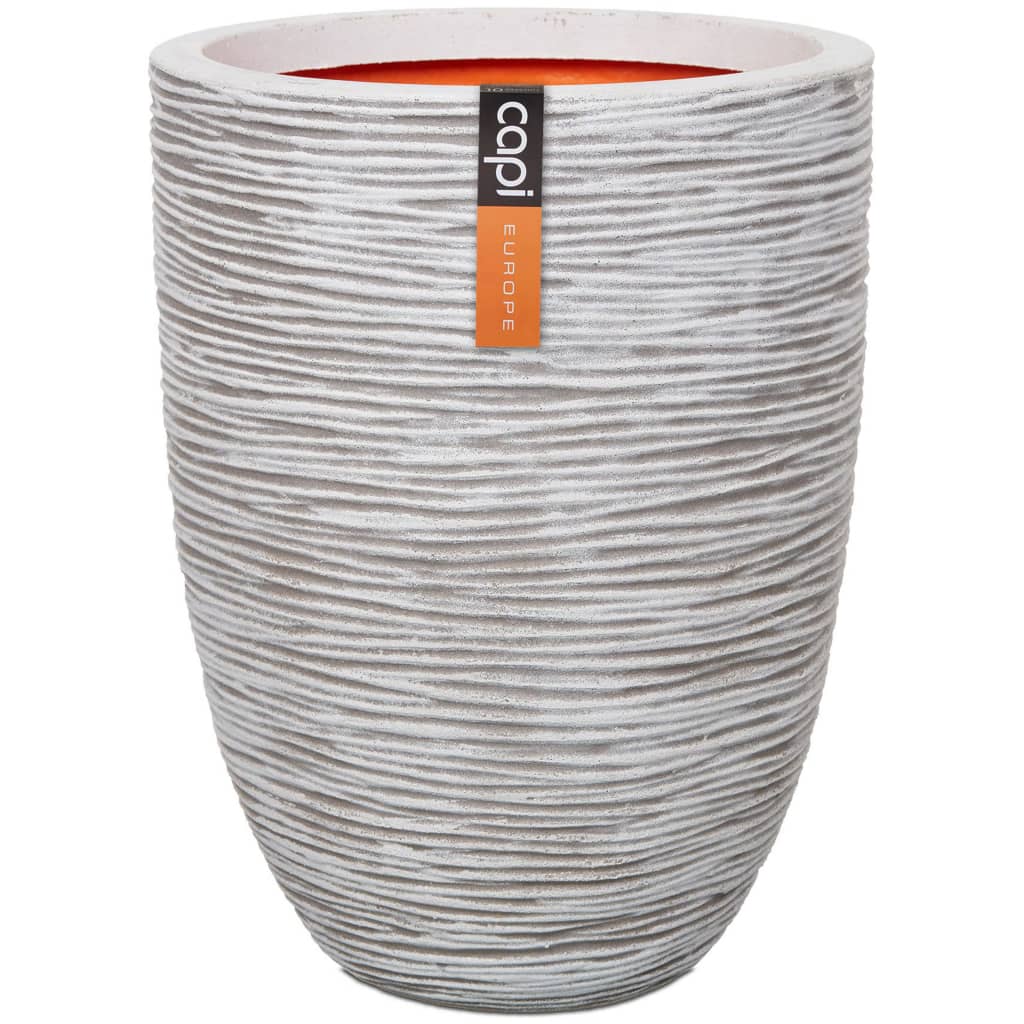 Capi Capi Flowerpot Nature Rib Elegantna plast 46x58 cm slonokoščene barvne kofi783