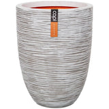 Capi Capi Flowerpot Nature Rib Elegantna plast 46x58 cm slonokoščene barvne kofi783