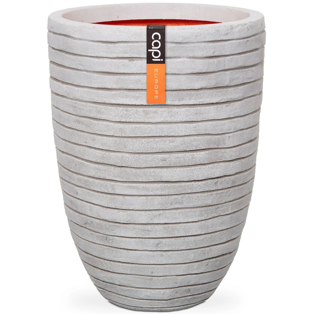 Capi Flowerpot Nature Row Elegant Low 36x47 cm Ivory -colored Krwi782