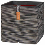 Capi Planter Nature Rib Square 40x40 cm anthracite kofz903