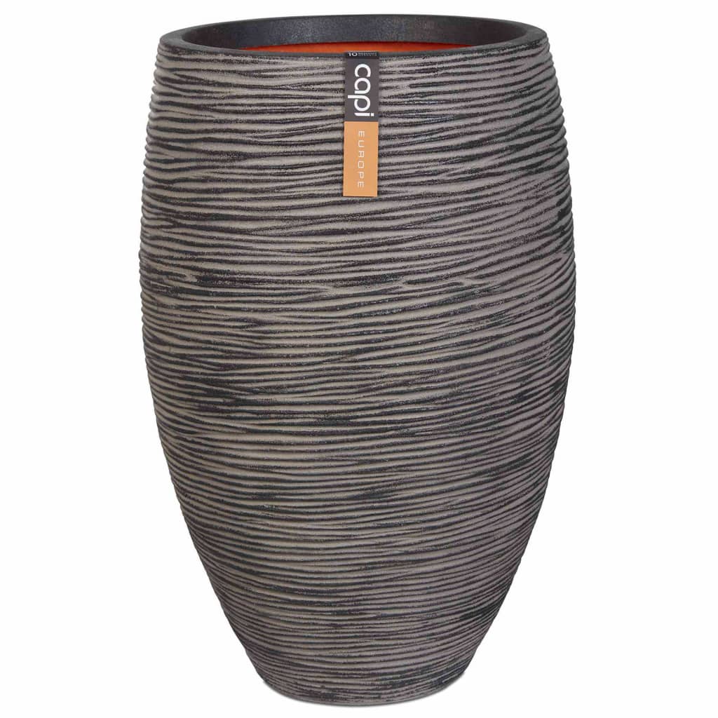 Capi Capi Flowerpot Nature Rib Elegant Deluxe 40x60 cm Anthracite Pkofz1131