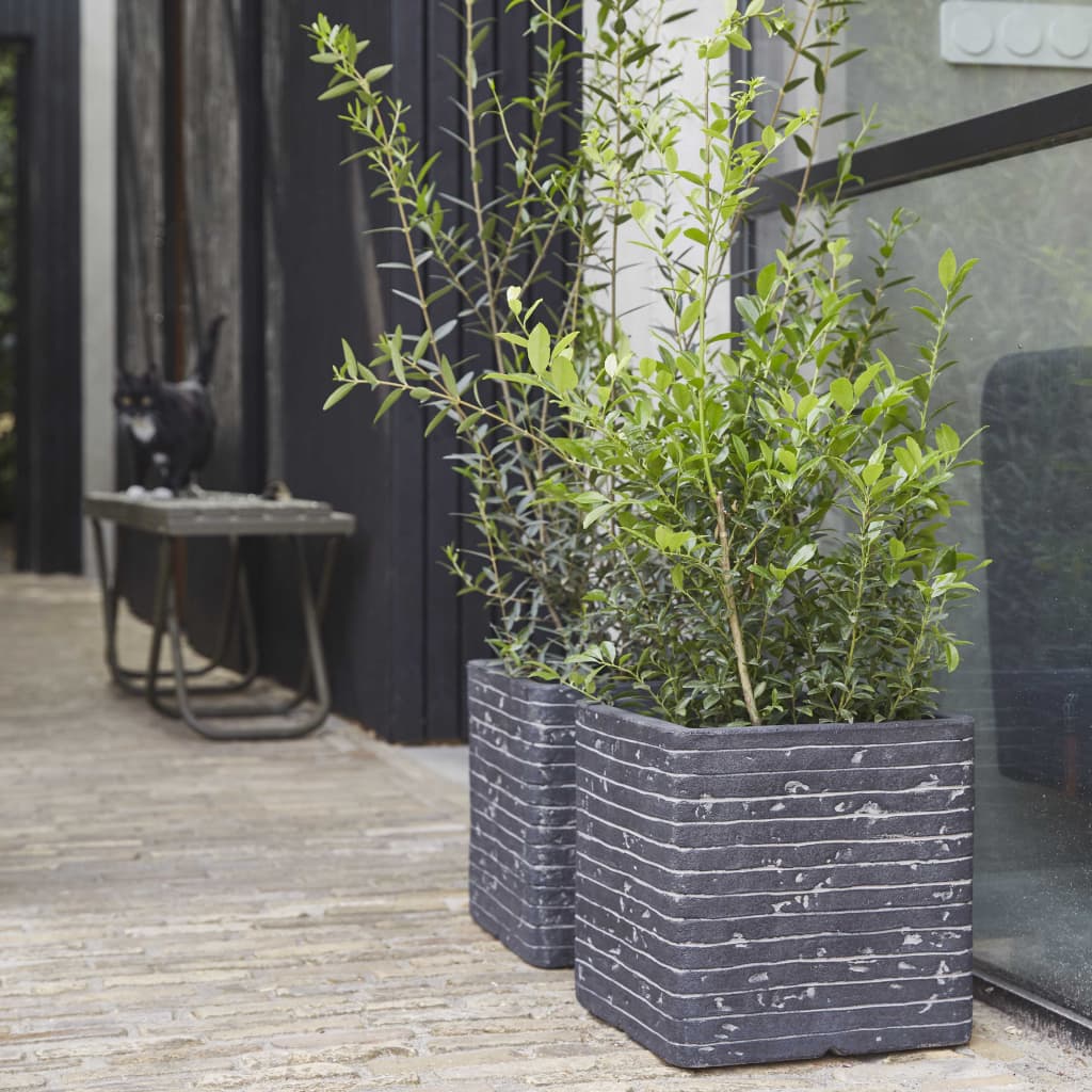 Capi Planter Nature Row Square 30x30 cm anthracite krwz902