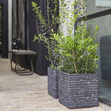 Capi Planter Nature Row Square 30x30 cm anthracite krwz902